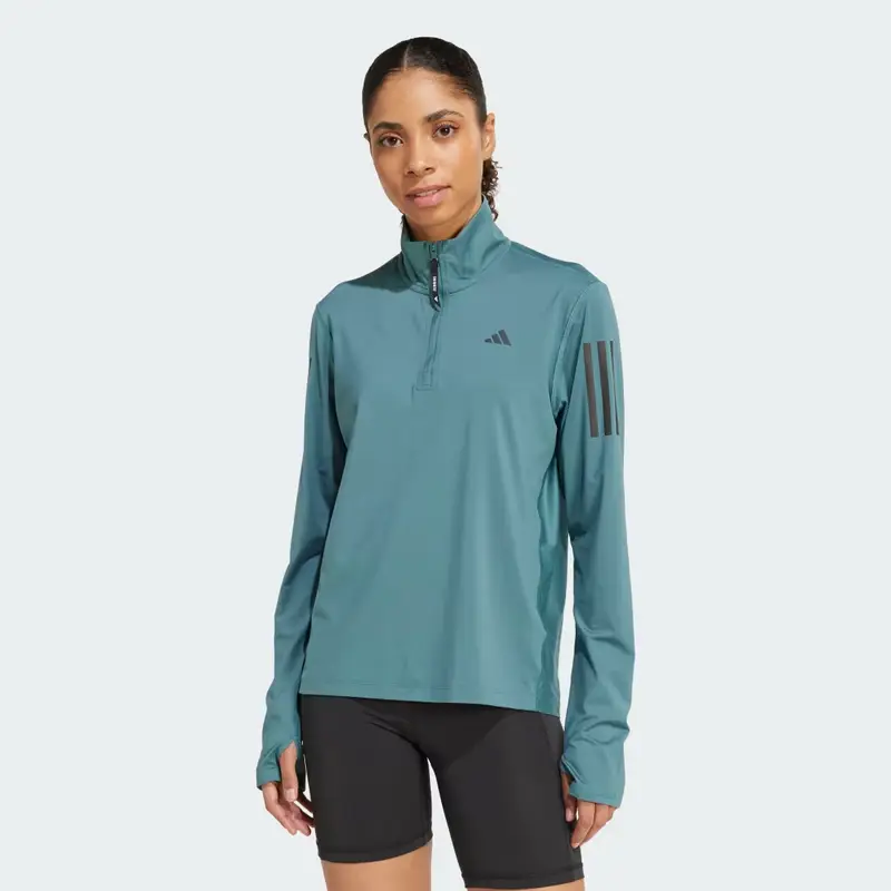 Giacca Own the Run Half-Zip Preloved Teal