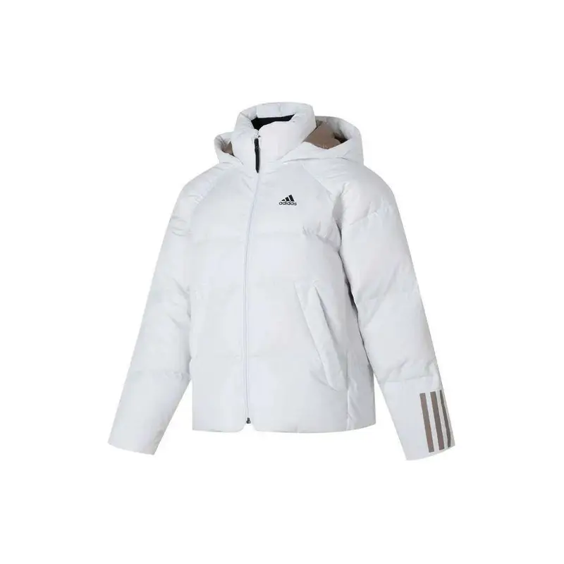 Giacca Piumino Sportiva Outdoor Adidas con Logo a Tre Strisce Giubbotti Donna Bianco IL8935 XXL