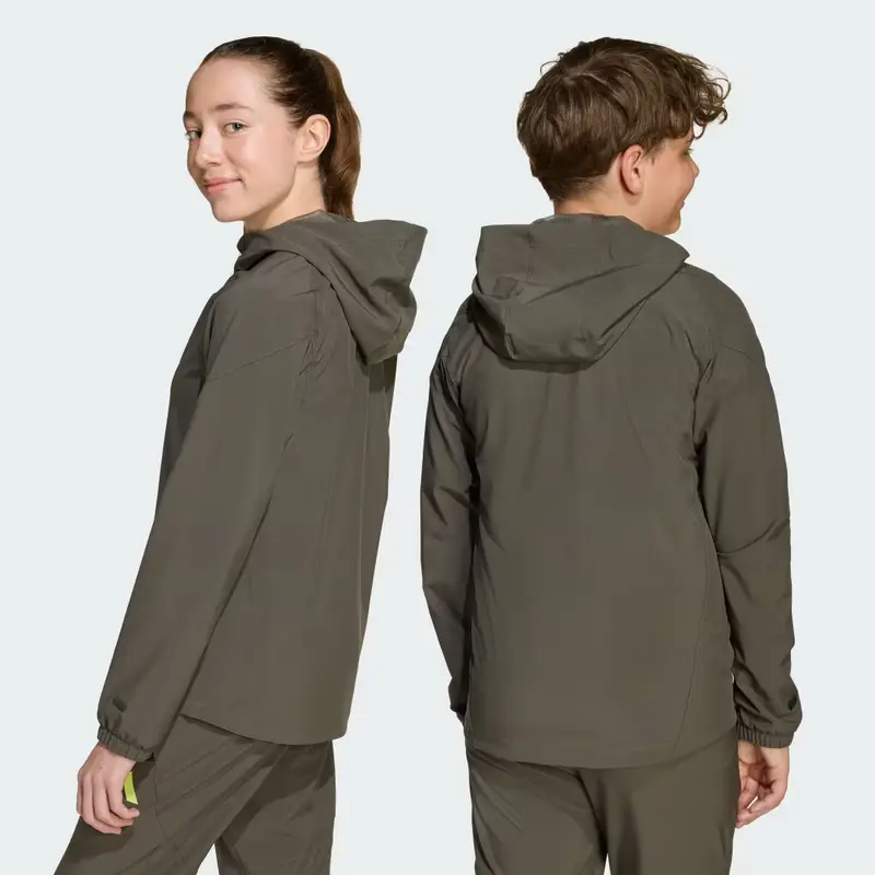 Giacca Real Madrid Tiro 25 Competition Vis Tech Travel Bambini Utility Grey miniatura 2