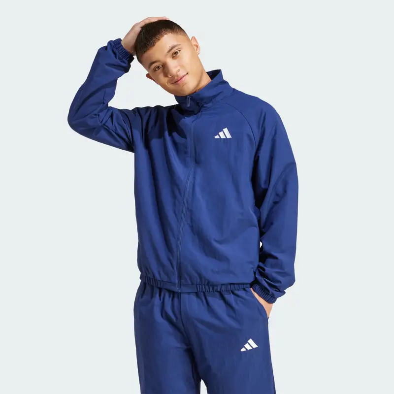 Giacca sportiva adidas ESSENTIALS SMALL LOGO Bleu