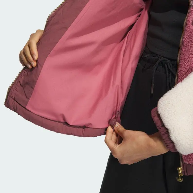 Giacca Sportiva Adidas Originals Trifoglio Giuntata Donna Capispalla Rosa Rock IN0988 XS miniatura 5