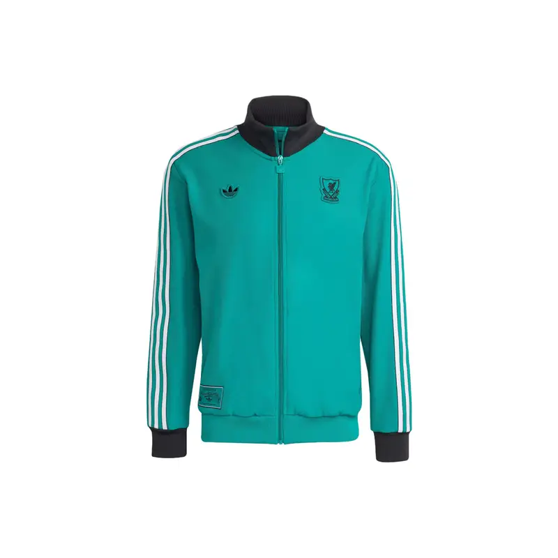 Giacca Sportiva Adidas Originals X Liverpool FC Collaborazione FW25 Icone da Terrazzo Logo Collo Alto Slim Fit Giacca da Uomo JW5464 3XL