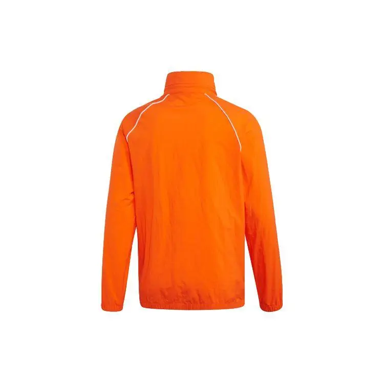 Giacca Sportiva Casual Adidas Originals Clover con Zip Intera Uomo Giacche Arancione Giallo ED6084 L miniatura 4