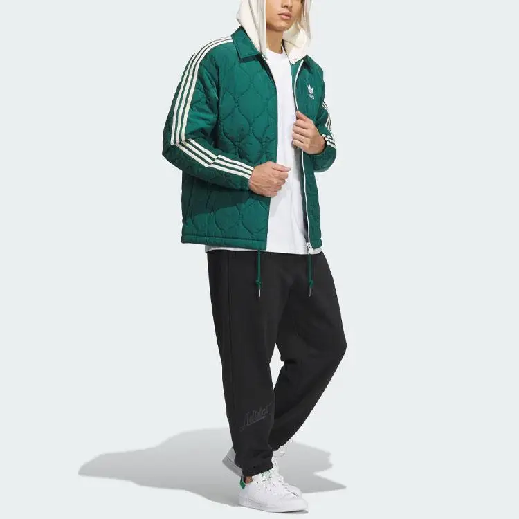 Giacca Sportiva Classica Adidas Originals da Uomo Giacca Verde Foresta IW6285 XL miniatura 4