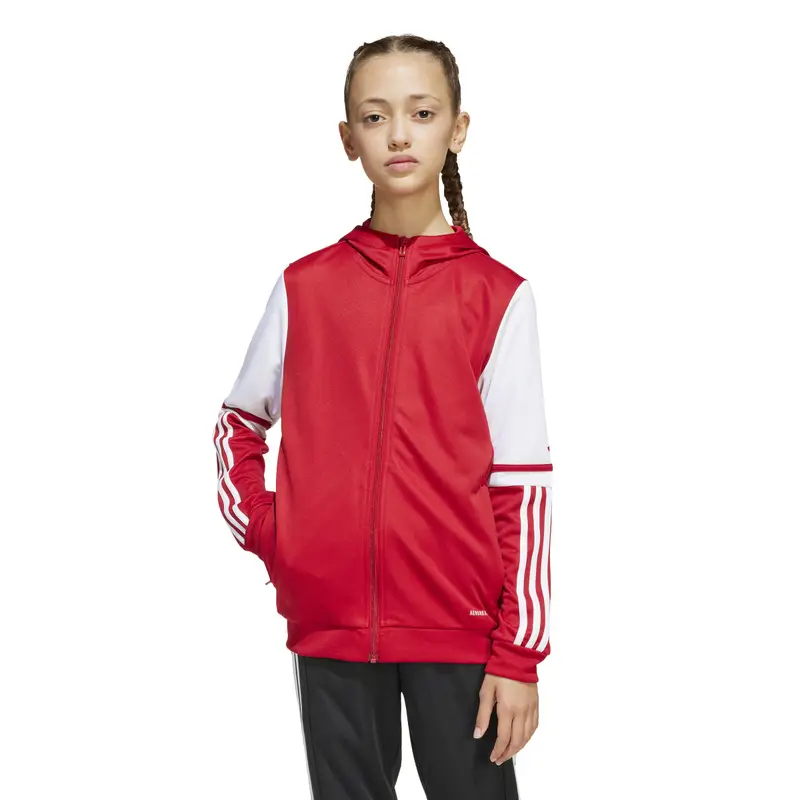 Giacca sportiva con cappuccio per bambini adidas Squadra25 Rouge