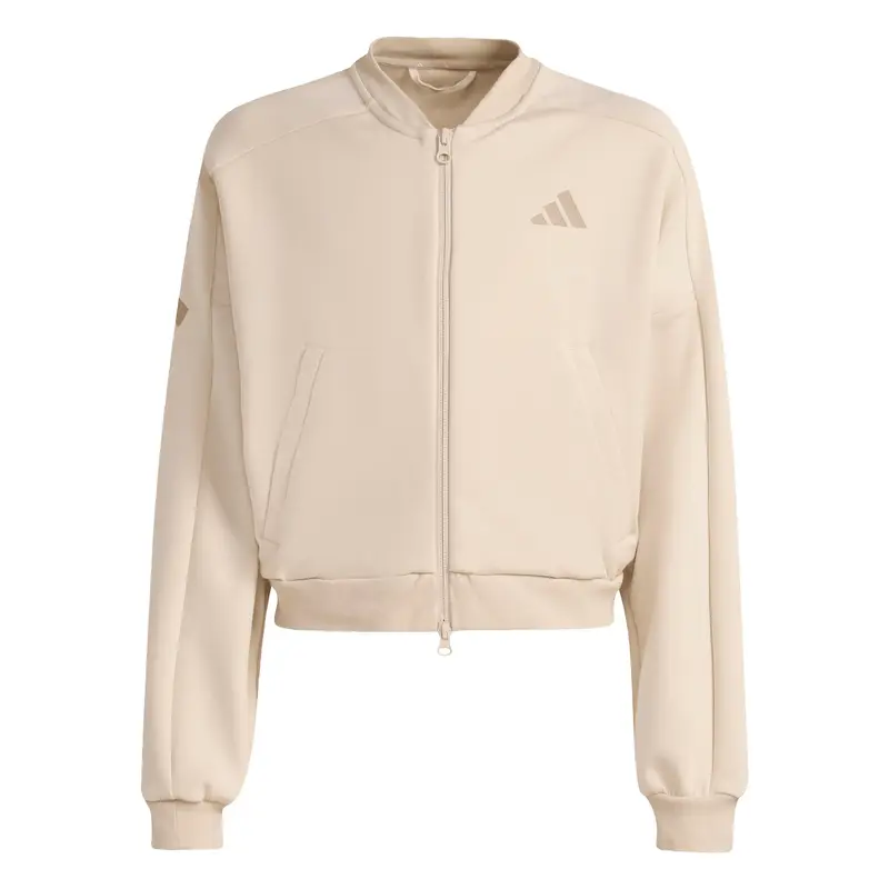 Giacca sportiva da bambina adidas Future Icons 3-Stripes Beige