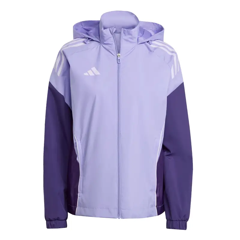 Giacca sportiva da donna adidas All Weather Tiro 25 Violet
