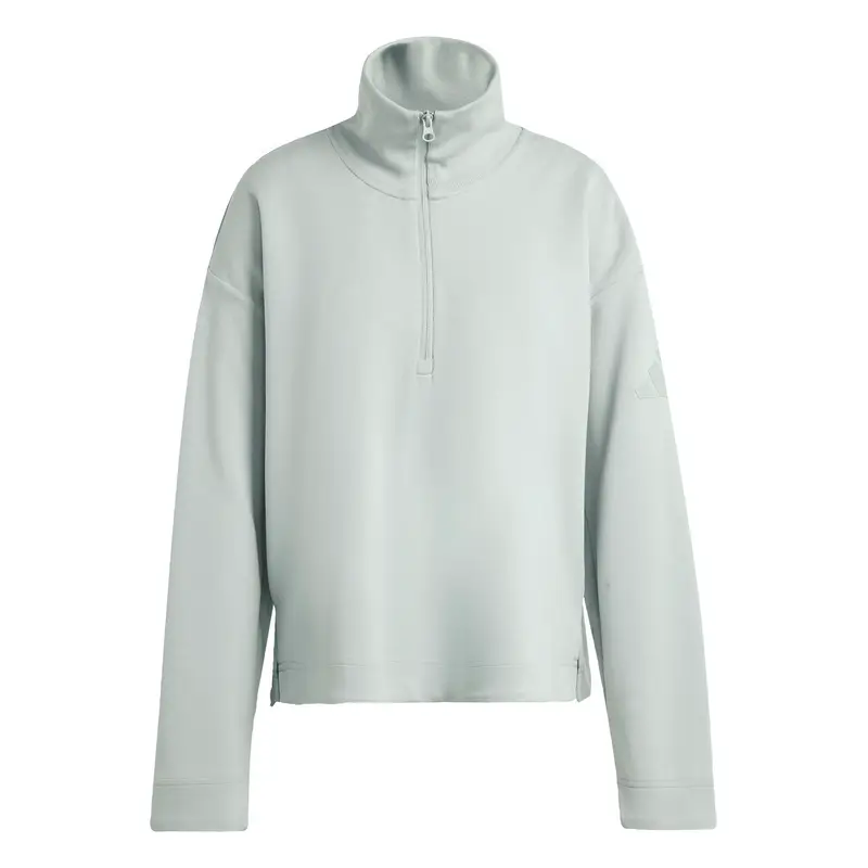 Giacca sportiva da donna con 1/4 di zip adidas Soft Lux Vert