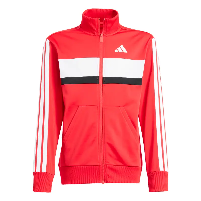 Giacca sportiva per bambini adidas Essentials Tiberio 3-Stripes Rouge
