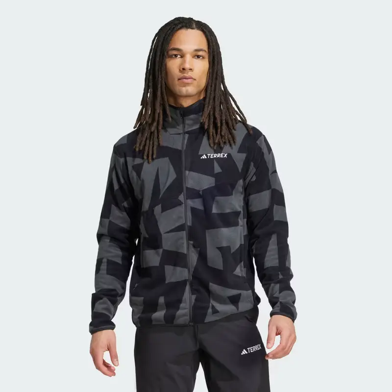 Giacca Terrex Multi Printed Full-Zip Fleece Black