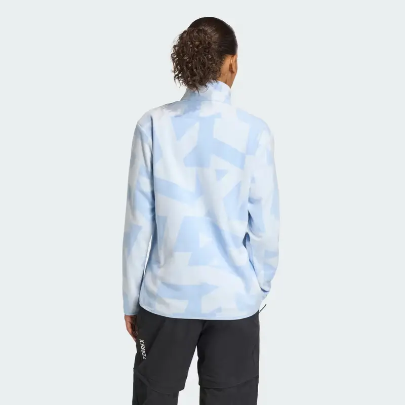 Giacca Terrex Multi Printed Full-Zip Fleece Glow Blue miniatura 2