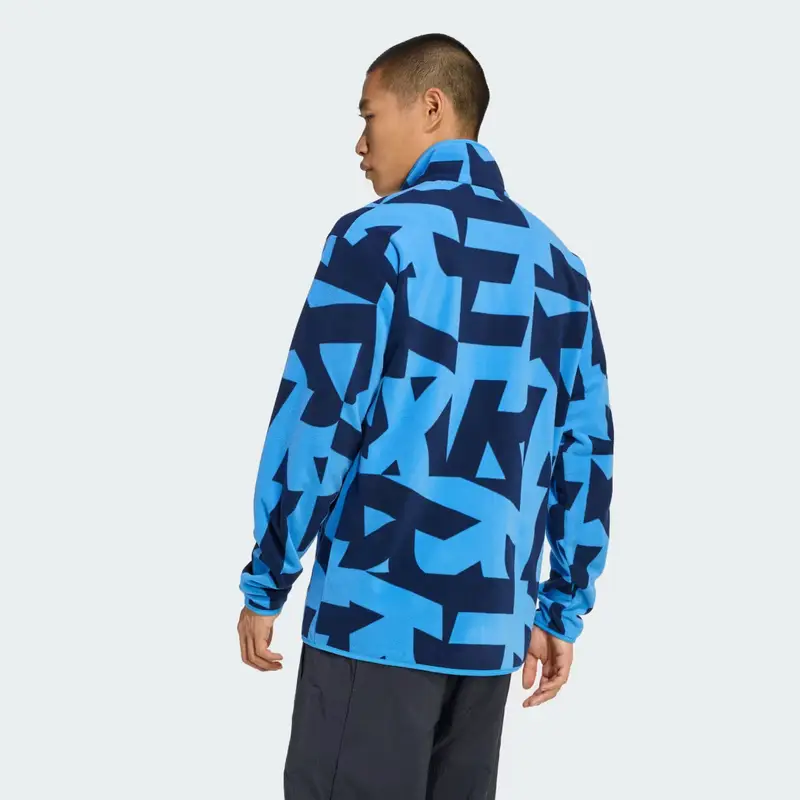 Giacca Terrex Multi Printed Full-Zip Fleece Ray Blue miniatura 2
