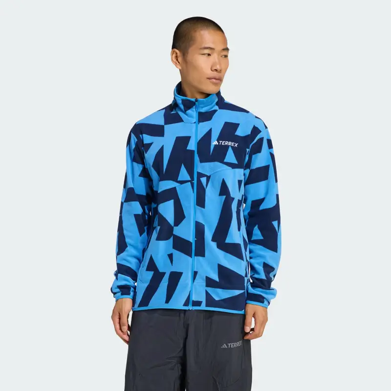 Giacca Terrex Multi Printed Full-Zip Fleece Ray Blue