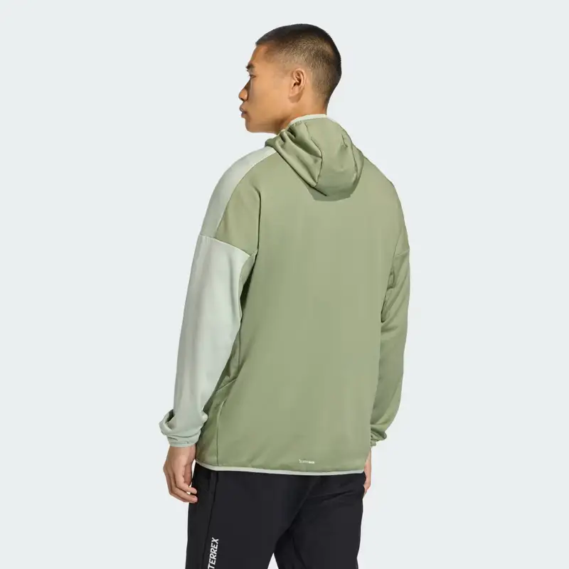 Giacca Terrex Xperior CLIMAWARM Light Fleece Hooded Tent Green miniatura 2