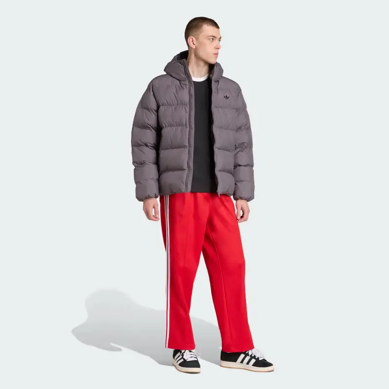 Giacca Tonal Hooded Puffer Grey Strata miniatura 3