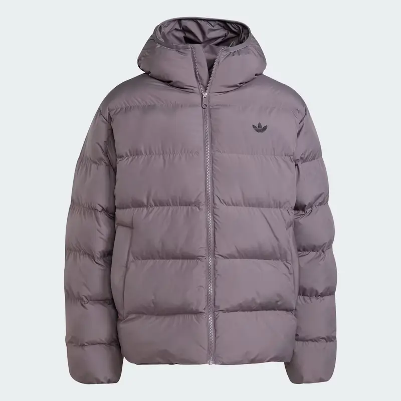Giacca Tonal Hooded Puffer Grey Strata miniatura 4