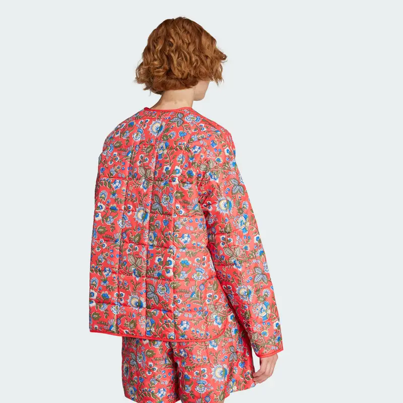Giacca trapuntata adidas Originals x Liberty London Semi Lucid Red miniatura 2