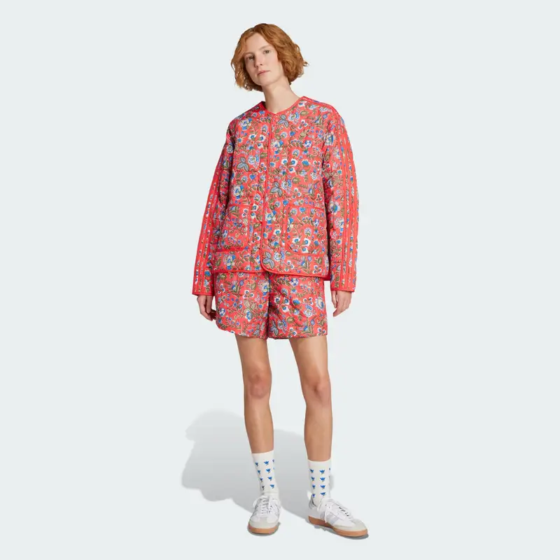 Giacca trapuntata adidas Originals x Liberty London Semi Lucid Red miniatura 3