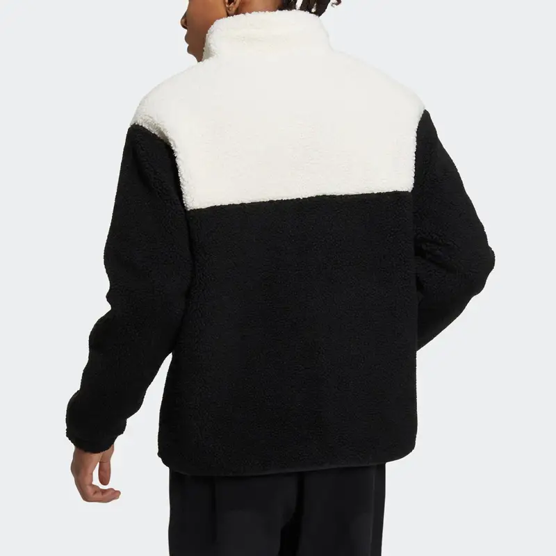 Giacca Unisex Adidas Neo Patchwork in Pile con Stampa Logo e Collo Alto Multicolore HY9650 S miniatura 3