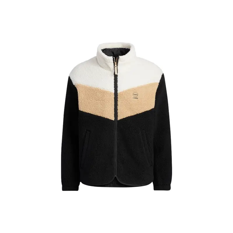 Giacca Unisex Adidas Neo Patchwork in Pile con Stampa Logo e Collo Alto Multicolore HY9650 XS