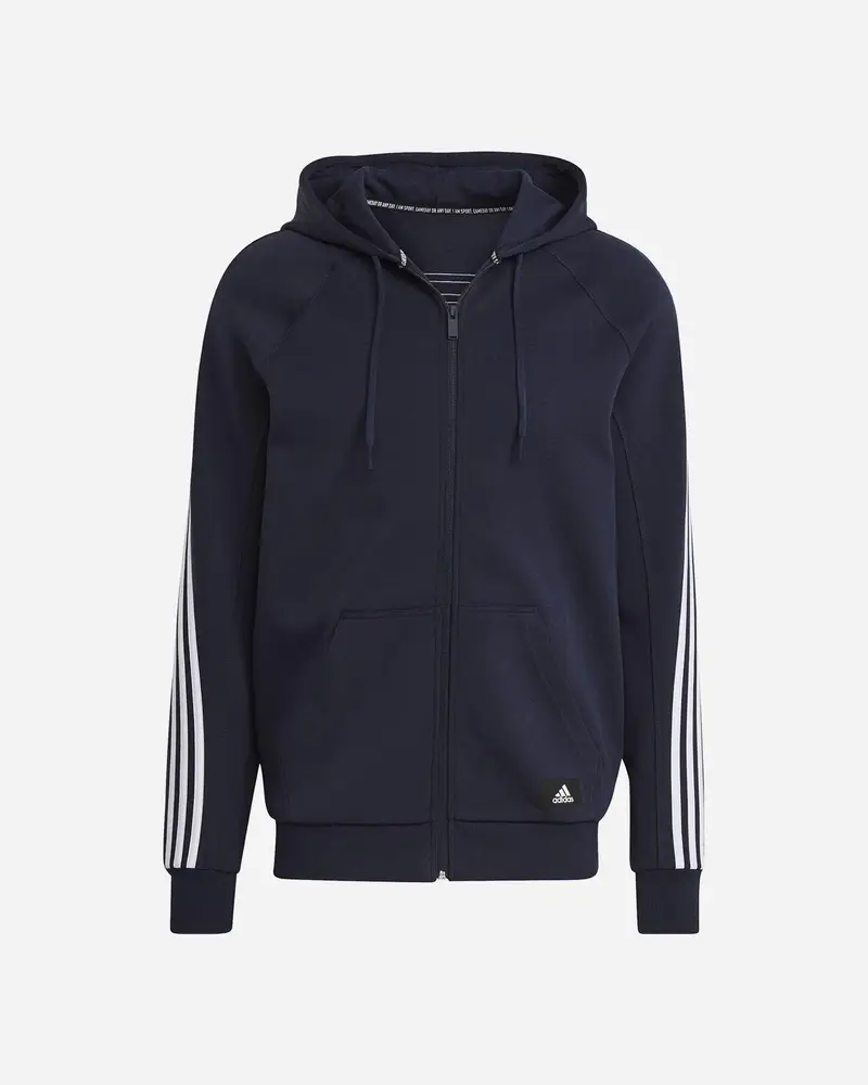 Giacca uomo adidas da allenamento sportswear -stripes hooded- gm | Adidas Blu