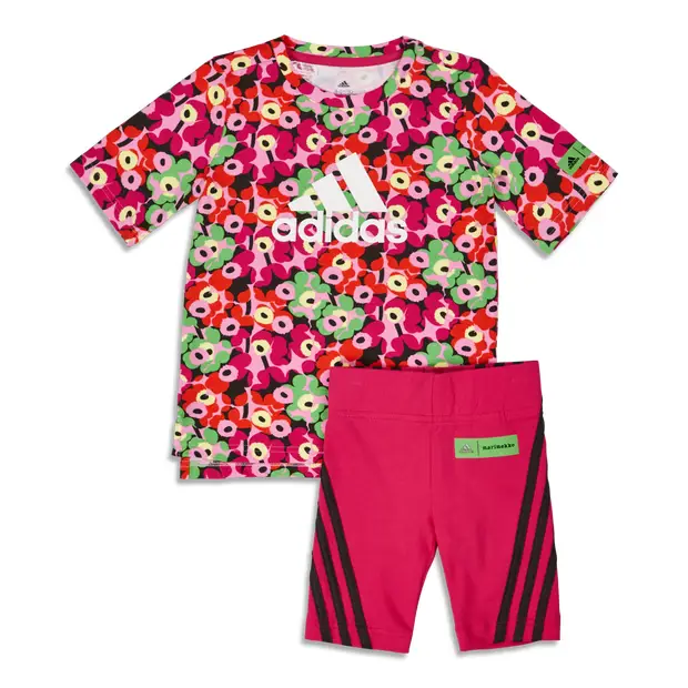 Adidas Tute da ginnastica rosa per bambini - Cotone