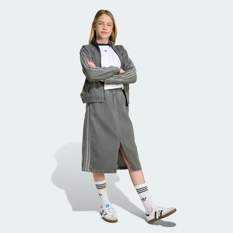 Gonna in denim Grey miniatura 3