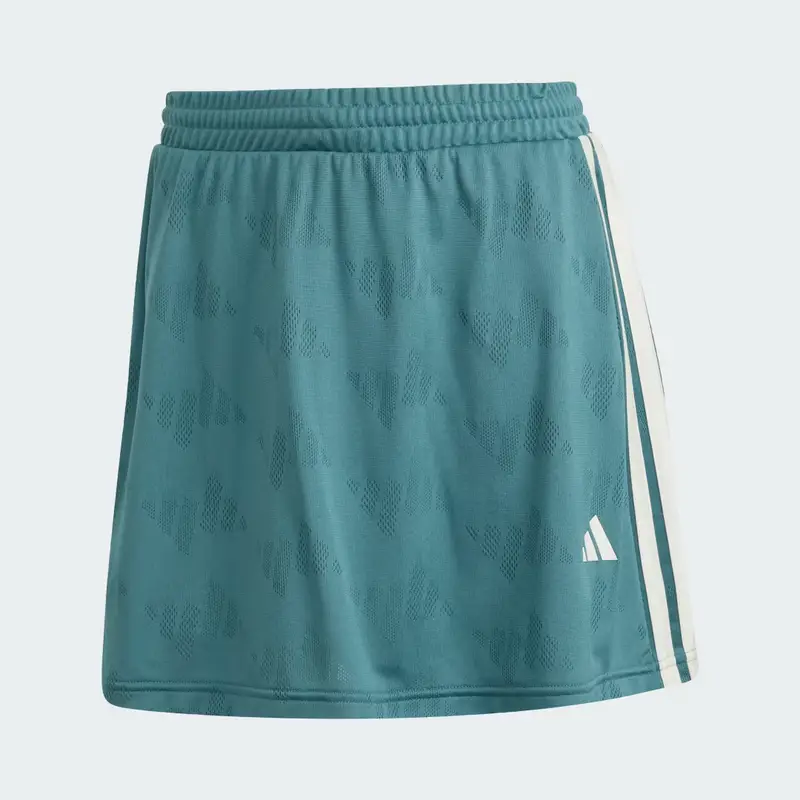 Gonna jacquard Stadium a 3 Strisce ispirata al tennis con short Preloved Teal miniatura 4