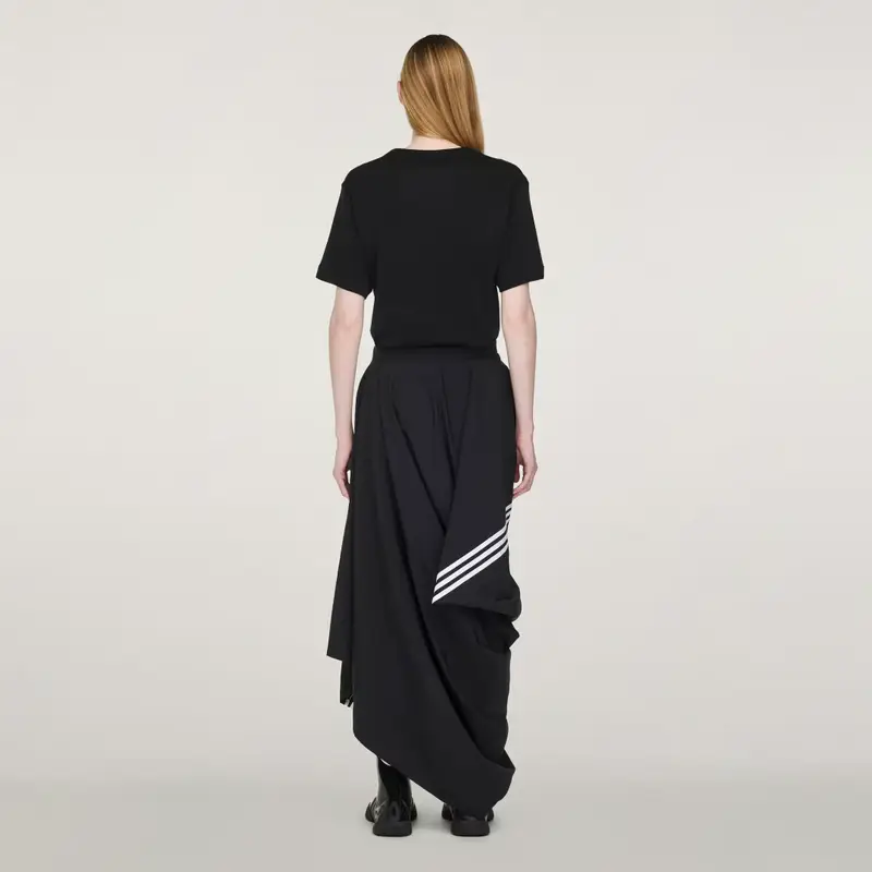 Gonna Y-3 in nylon con 3 Strisce Black miniatura 3