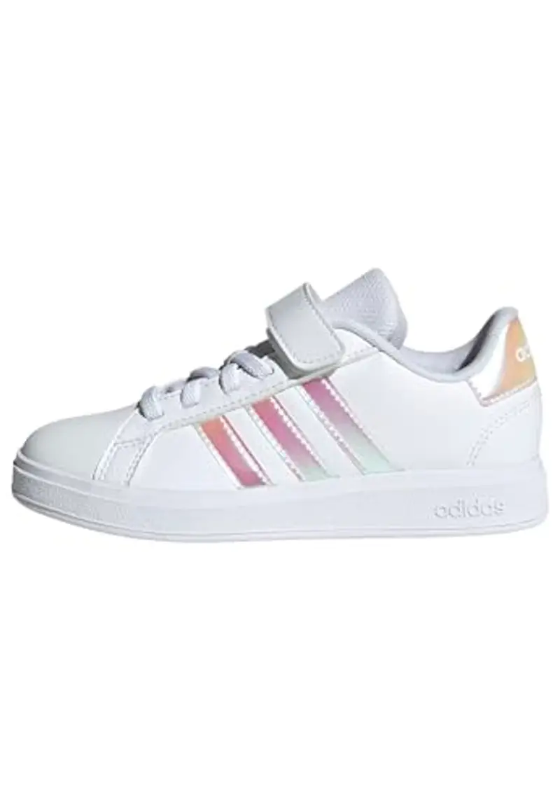 adidas Grand Court 2.0 Shoes Children, Scarpe da Tennis, Cloud White/Iridescent/Cloud White, 28 EU