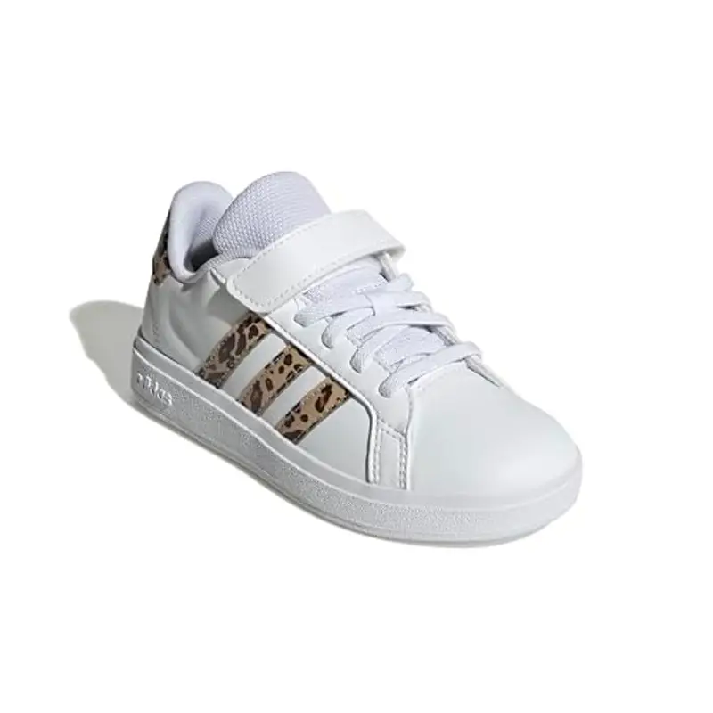 adidas Grand Court 2.0 Shoes Children, Scarpe da Tennis, Cloud White/Magic Beige/Matte Gold, 30.5 EU miniatura 3