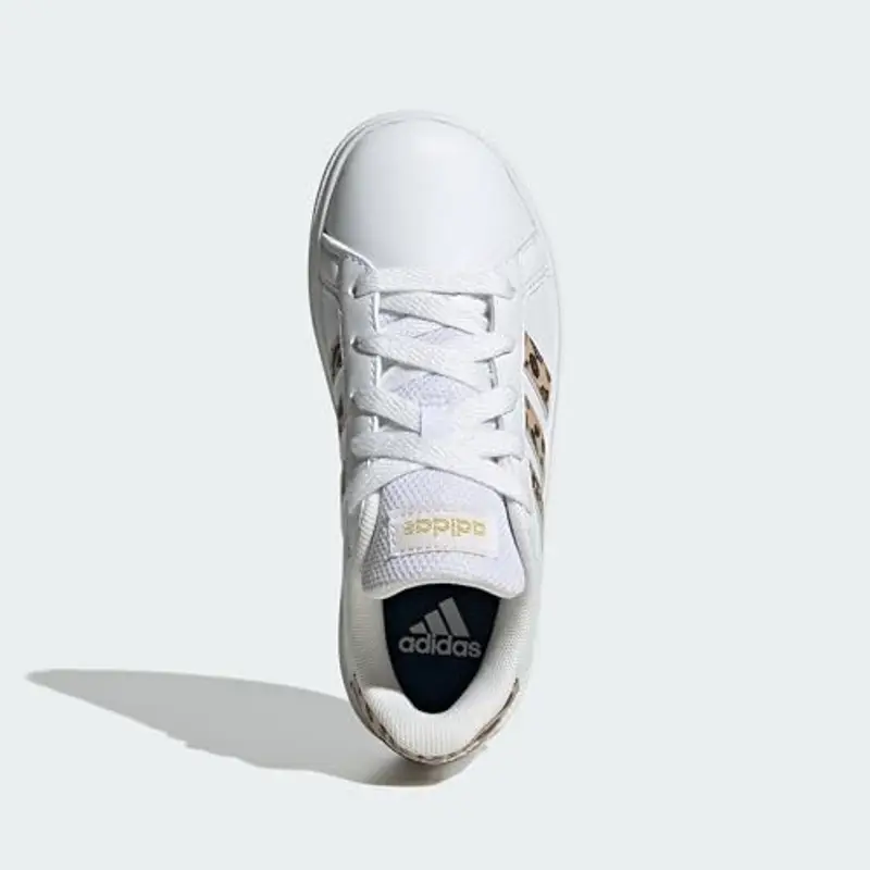 adidas Grand Court 2.0 Shoes Kids, Scarpe da Tennis Unisex - Bambini e Ragazzi, Cloud White Magic Beige Gold, 39 1/3 EU miniatura 3