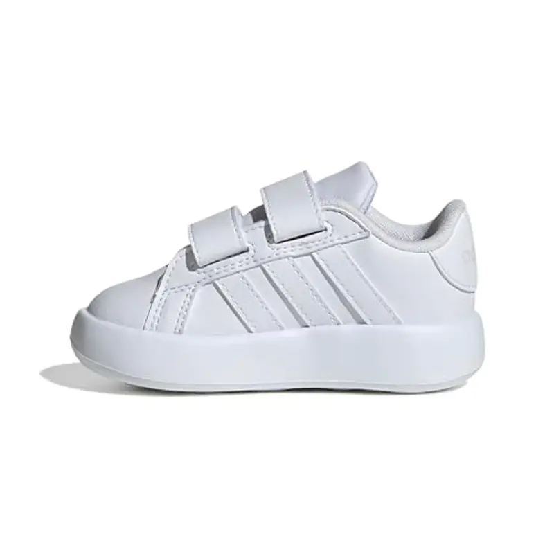 adidas Grand Court 2.0 Shoes Kids, Scarpe da Tennis Unisex - Bimbi 0-24, Cloud White Cloud White Grey, 26 EU