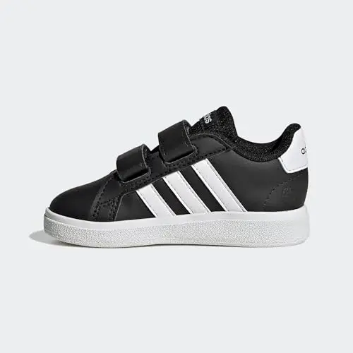 adidas Grand Court Lifestyle Hook And Loop Shoes, Scarpe da Tennis Unisex-Bimbi 0-24, Core Black/Cloud White/Core miniatura 2