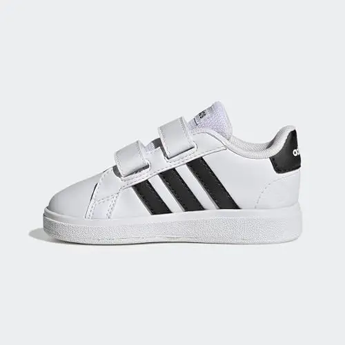 adidas Grand Court Lifestyle Hook And Loop Shoes, Sneakers Unisex-Bimbi 0-24, Bianco (Ftwr White/Core Black/Core miniatura 2