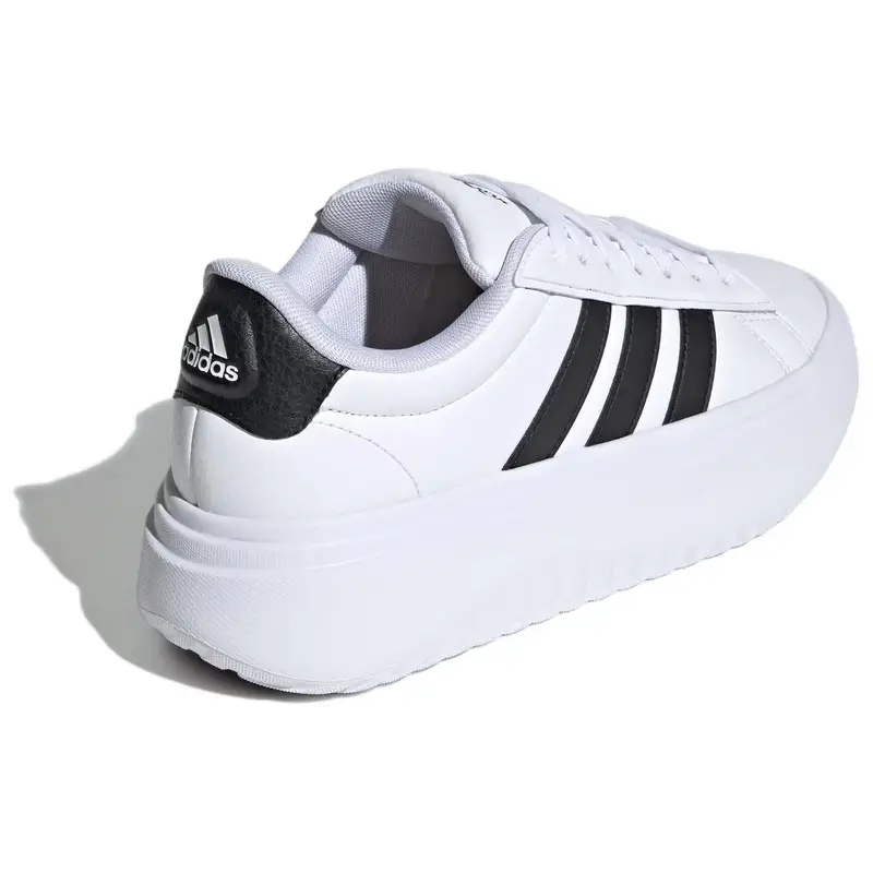 Grand Court Platform Bianco Nero Sneakers da Donna Bianco Nuvola Nero Core IE1092 38 miniatura 2