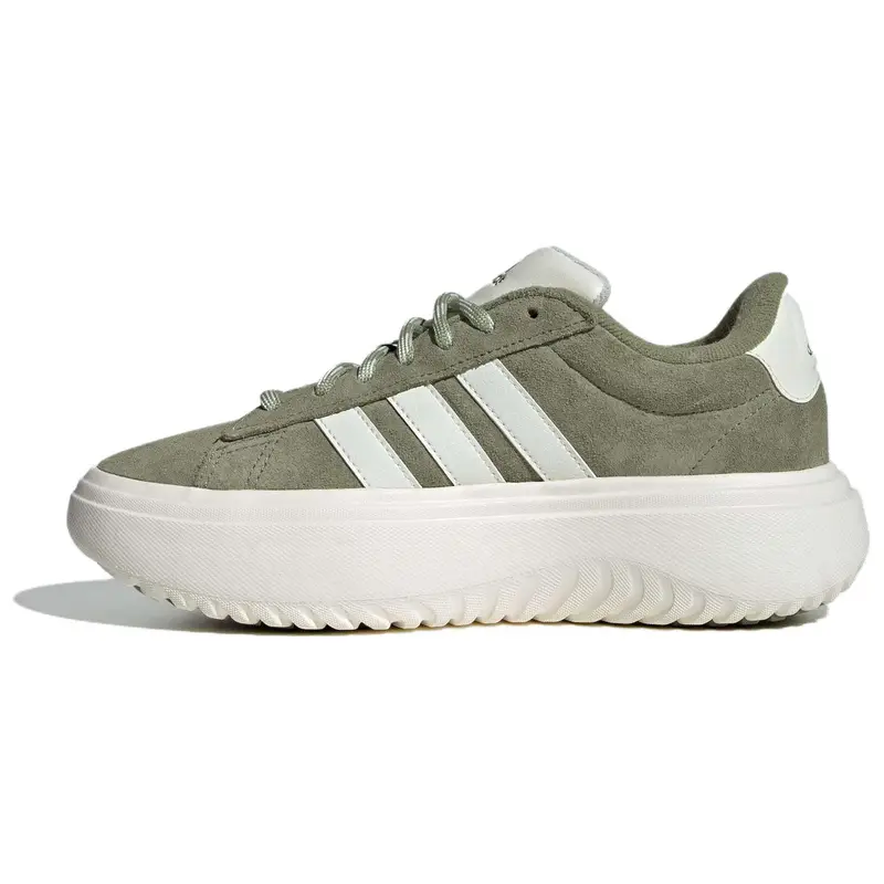 Grand Court Platform Scarpe Casual Lifestyle Comode Versatili Low-Top Donna sneaker Verde Bianco IH2431 38⅔