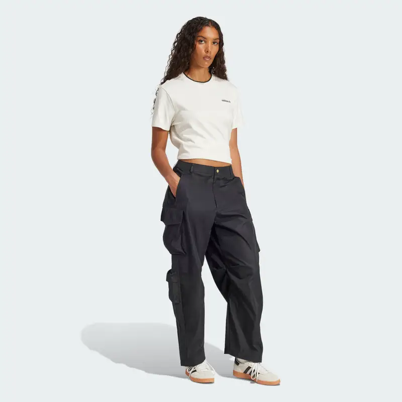 Graphic adidas Sports Loose 3-Stripes Tee Cloud White miniatura 3