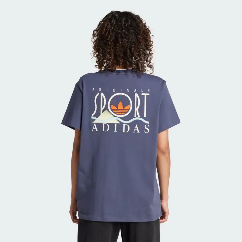 Graphic adidas Sports Loose 3-Stripes Tee Shadow Navy miniatura 2