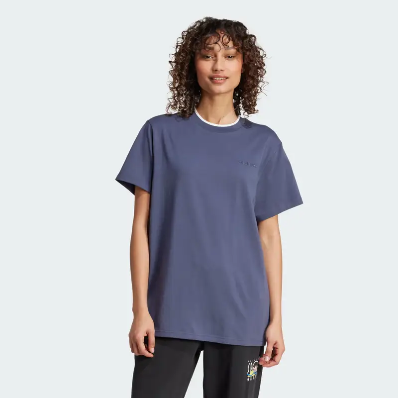 Graphic adidas Sports Loose 3-Stripes Tee Shadow Navy