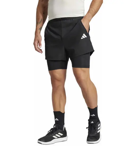 Gym+ 2 in 1 M - pantaloni fitness - uomo Black