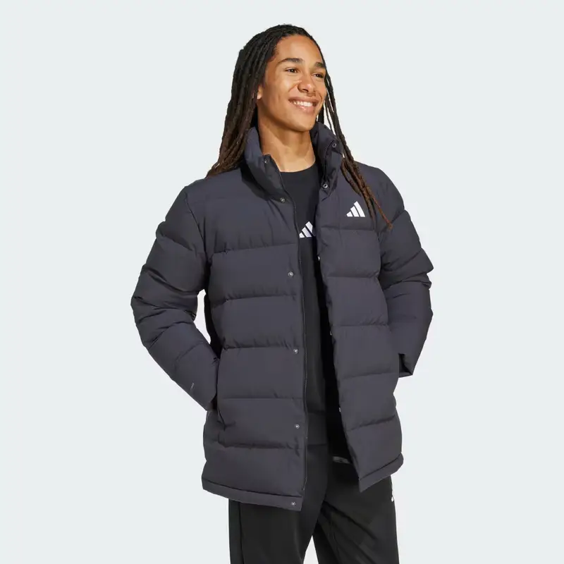 Helionic CLIMAWARM Mid-Length Down Jacket Black miniatura 3