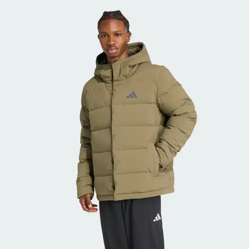 Helionic CLIMAWARM Piumino con cappuccio Olive Strata