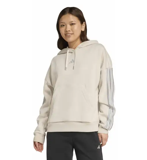 Holiday 3 Stripes W - felpa con cappuccio - donna Beige