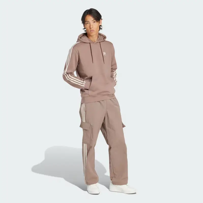 Hoodie adicolor Classics 3-Stripes Trace Brown miniatura 3