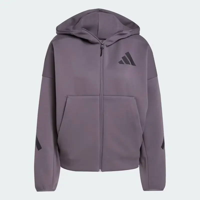 Hoodie adidas Z.N.E. Full-Zip Grey Strata miniatura 4