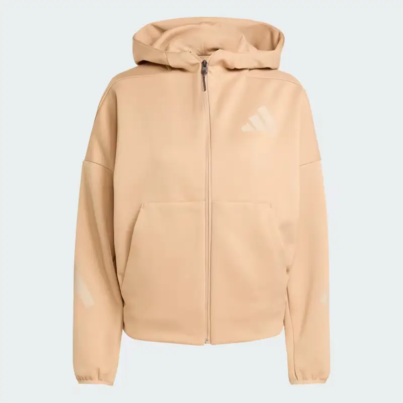 Hoodie adidas Z.N.E. Full-Zip Warm Sandstone miniatura 4