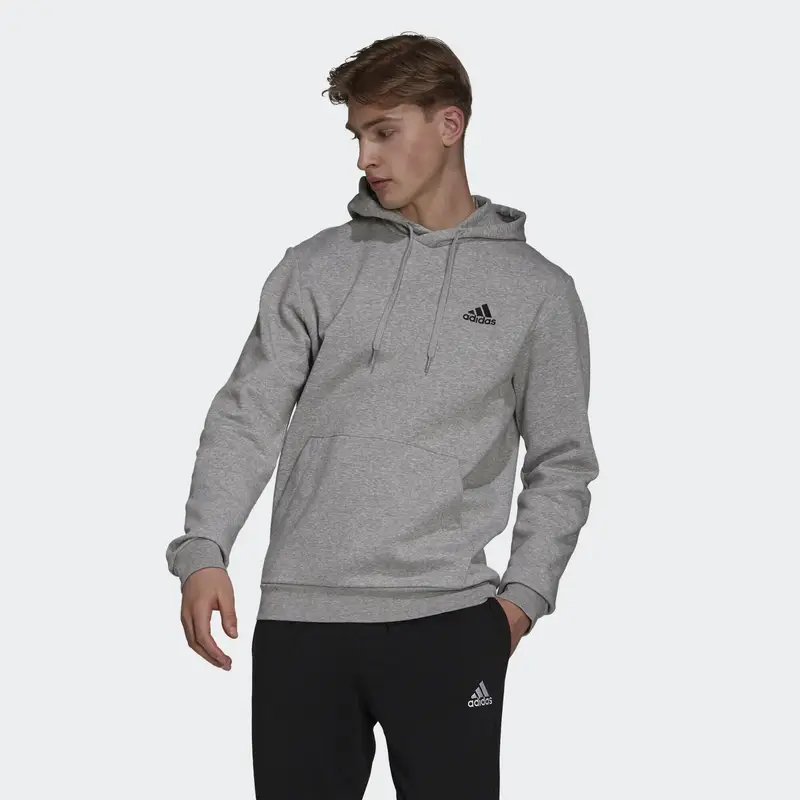 Hoodie Essentials Fleece | Adidas Grigio