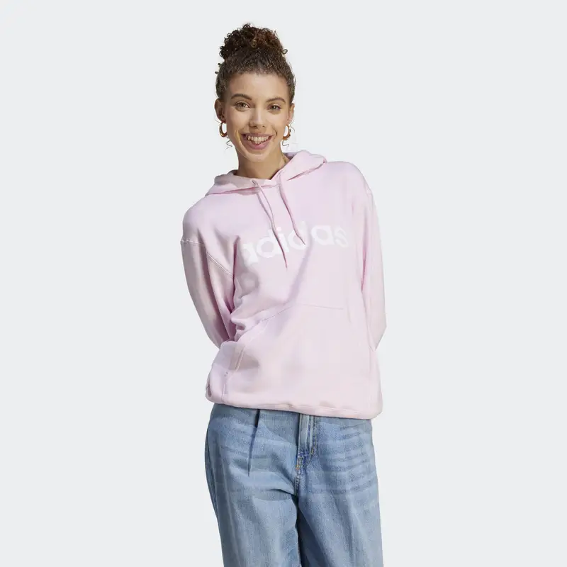 Hoodie Essentials Linear | Adidas Rosa antico