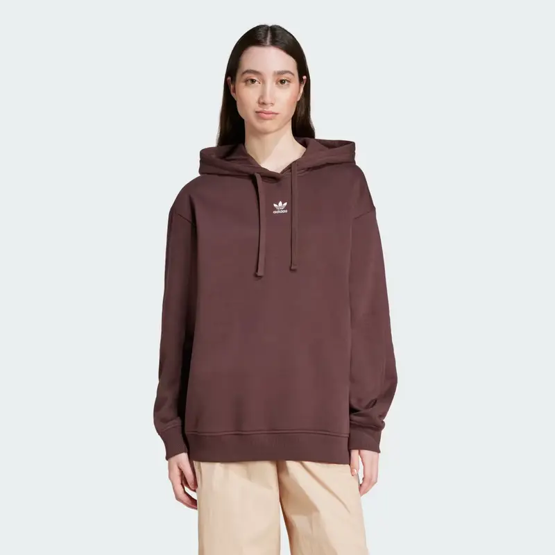 Hoodie Essentials Loose Fleece Shadow Brown